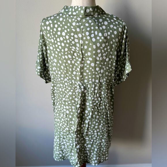 NWT | Kori America | Spotty Dot Babydoll Dress | Sage | Small - Picture 6 of 7